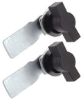 Two Pack Thumb Operated Offset Cam Lock Fits On Panels Up To Nine Millimeters Thick With T Handle Swing Knob Turn Cam Lock