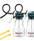 Two Pack Transparent High Pressure Oil Can Oiler With Rigid And Flexible Spouts And Thumb Pump Clear Plastic Bottle Kit