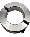 Two Piece Aluminum Split Shaft Collar For 1.125 Inch Bore With Clamping Design Built To Last, 1.875 Inch Outside Diameter