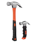Two Piece Hammer Set with an 8 oz Mini Stubby Claw Hammer and a 16 oz Fiberglass General Purpose Claw Hammer visible