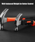 Two Piece Hammer Set With An 8 Oz Mini Stubby Claw Hammer And A 16 Oz Fiberglass General Purpose Claw Hammer Soft Non Slip Handle And Heat Treated Head For Tight Spaces And Demolition Tasks Ideal For Home Projects And Pros