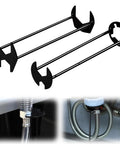Two Piece Multifunctional Sink Wrench Set For Tight Spaces Basin Wrench Faucet Tool And Plumbing Tool For Kitchen And Bathroom