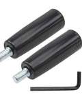Two Pack Revolving Handwheel Machine Handles For Milling Machines Drill Presses Cranks And Lathes With M8x63 Threads, plastic handles shown with wrench.