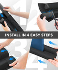 Two Sided Under Door Draft Stopper For Bottom Gap Fits 30 To 36 Inch Wide Doors With Quick Install No Drill No Tape Keeps Heat In And Cold Air Out installation steps