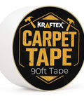 Two Sided Rug Tape Heavy Duty Grip That Keeps Rugs Put, 90 Feet Long, 1.88 Inches Wide, Ultra Sticky Adhesive For Concrete