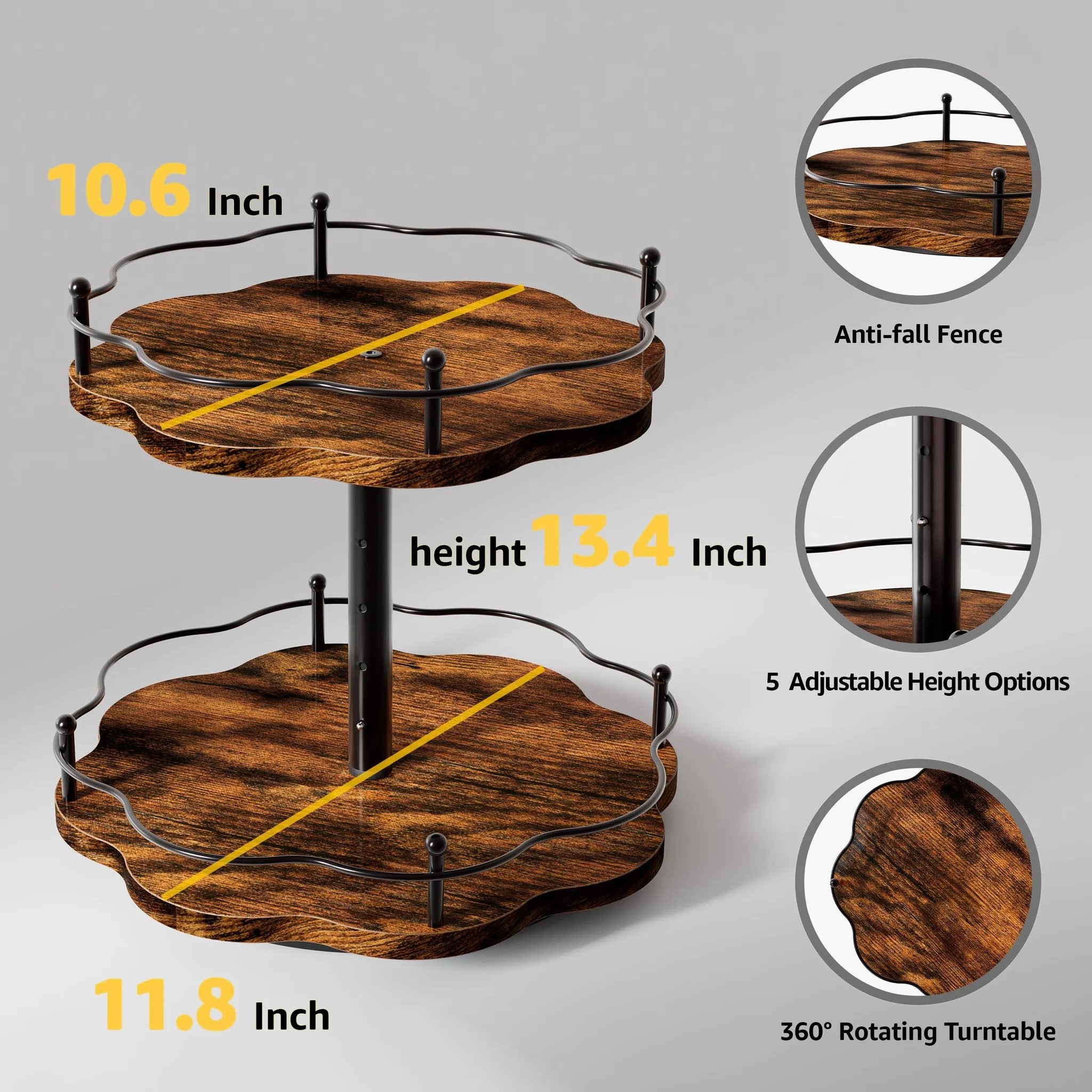 Adjustable Lazy Susan Organizer for Storage Ease ✓