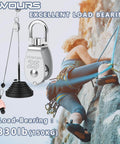 Pulley 304 Stainless Steel Single Pulley Block M25 Small Heavy Duty Swivel Bearing Pulley System for lifting and climbing