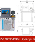 Beefy Gear Oil Pump For Automatic Mechanical Lubrication Systems High Power Workhorse From The TZ-170 Series with dimensions
