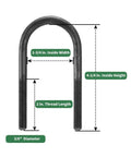 Durable rust resistant U bolt kit for 2000 lb trailer axles fits 1-3/4 inch round axles includes one 4-1/4 inch long 3/8 inch U bolt