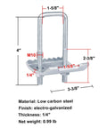 Four Pack U Bolt Beam Clamps securely join back to back strut channels in 1-5/8, 2-7/16, and 3-1/4 inch heights, using M10 threads