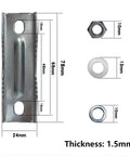 Dimensions of Heavy Duty Pipe Clamp U Bolt Assembly for Outdoor Antenna Mounts Zinc Plated Steel Weather Resistant