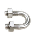 U-Bolt Fastener Kit 10Pcs M6x8 304 Stainless Steel For 8mm Pipe Diameter Durable Rust-Resistant Connectors Ideal For Automotive Plumbing And Home Projects.