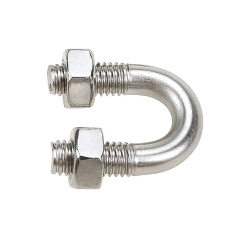 U-Bolt Fastener Kit 10Pcs M6x8 304 Stainless Steel For 8mm Pipe Diameter Durable Rust-Resistant Connectors Ideal For Automotive Plumbing And Home Projects.