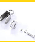 2pcs U-Groove Caster Wheel,Heavy Duty Sheaves Track Pulley,304 Stainless Steel Directional Roller,360° Rotating Ring visible components