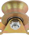 3-Inch U-Groove Caster Wheels with Bracket - Load Capacity 1102lbs - Perfect for Inverted Gates, Heavy-Duty Machines, and Wire Rope Rails (2 Pack) Ａ