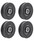 4Pcs U Groove Pulley Wheel U-Groove Roller Guide Pulley Rolling Bearing Roller Wheel 8x45x11.5mm for Bicycle Accessories Pulleys Equipment