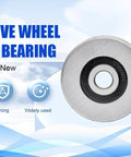 Stainless Steel Deep U Groove Ball Bearings Pulley Metal Pulley Wheel Bearings Wheel Wire Rope Pulley for Lifting Guide, shown front and side view