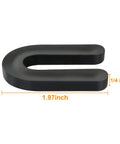 Image of black U-shape shim from 200 Pieces One Quarter Inch Horseshoe Tile Spacers U Shape Plastic Shims Structural Reusable Durable Set