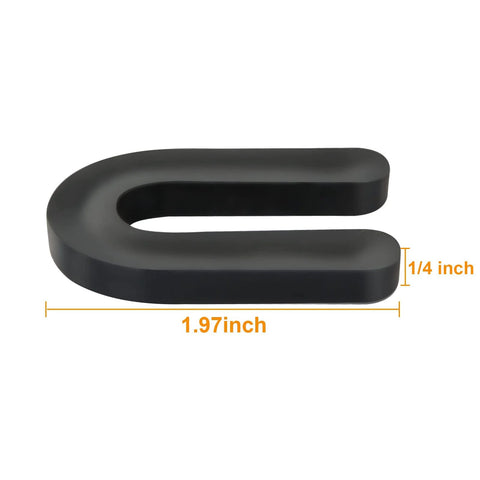 Image of black U-shape shim from 200 Pieces One Quarter Inch Horseshoe Tile Spacers U Shape Plastic Shims Structural Reusable Durable Set