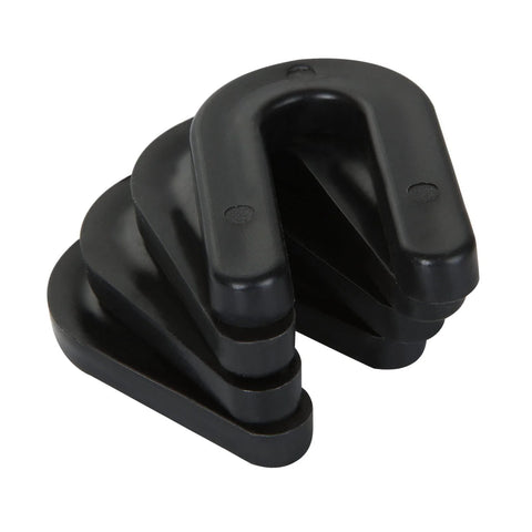200 Pieces One Quarter Inch Horseshoe Tile Spacers U Shape Plastic Shims in a stack, ideal for grout lines and lippage control.