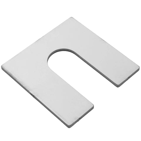 Single piece from 8 Pack 304 Stainless Steel U Shaped Adjustment Shims 50X50X2MM Slotted Horseshoe Washers For Mechanical Leveling Gap Spacers