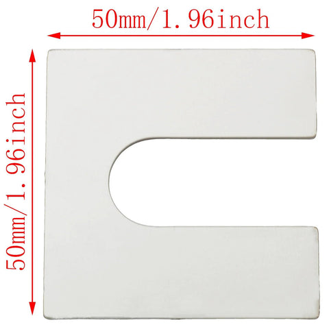 8 Pack 304 Stainless Steel U Shaped Adjustment Shims 50X50X2MM Slotted Horseshoe Washers For Mechanical Leveling Gap Spacers