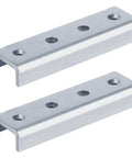 Two Pack U Shaped Strut Channel Splice Brackets External Couplers For Thirteen Sixteenth Inch Strut Channel 3 Gauge Steel Electrogalvanized Finish