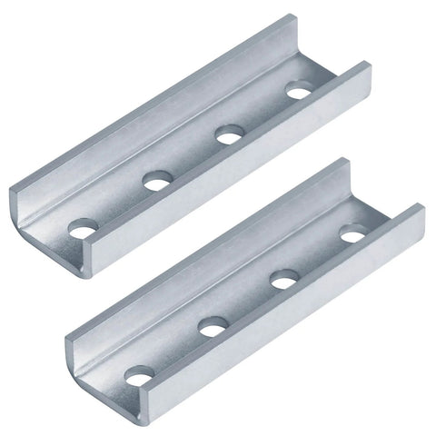 Two Pack U Shaped Strut Channel Splice Brackets External Couplers For Thirteen Sixteenth Inch Strut Channel 3 Gauge Steel Electrogalvanized Finish