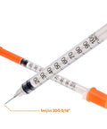 30 Pack U100 Syringes 1Ml 30G 5 Sixteenth Inch Needles Disposable Indivdually Wrapped For Precise Liquid Measurement