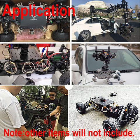 Multiple views of RC UAV Aerial Photography Wire Rope Isolator 304 Stainless Steel Gimbal Stabilizer installed on drones and vehicles