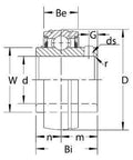 UC210-30 Black Oxide Plated Insert 1 7/8 Bore Bearing - VXB Ball Bearings