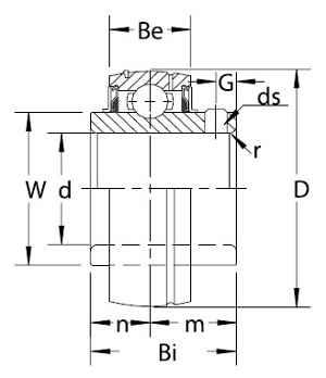 UC211-32 Black Oxide Plated Insert 2" Inch Bore Mounted Bearing - VXB Ball Bearings