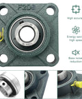 4 PCS of UCF205-16 Pillow Block Bearings, 1 inch Bore, Square Flange Mounted Pillow Block Bearing, 4-Bolt Flange Bearing, Self Alignment