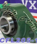 1" Bore Mounted Bearing UCFL-205-16 + 2-Bolt Flanged Cast Housing - Ball Bearing with a Flange