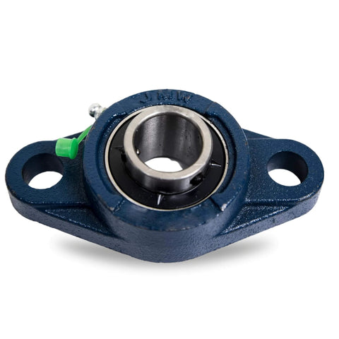 Front view of UCFL205-16 Pillow Block Bearing, 1 inch Bore, 2-Bolt Flange Mounted, Solid Base, Self-Alignment