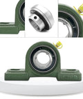 4 PCS UCP202-10 5/8 inch Pillow Block Bearing Mounted Pillow Block Bearing 5/8" Inside Diameter, green housing, chrome steel