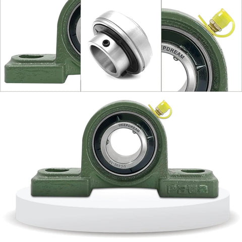 4 PCS UCP202-10 5/8 inch Pillow Block Bearing Mounted Pillow Block Bearing 5/8" Inside Diameter, green housing, chrome steel
