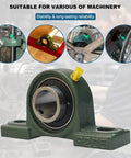 4 Pack UCP205-16 Pillow Block Mounted Ball Bearing - 1" Bore - Solid Cast Iron Base - Self Aligning in industrial use