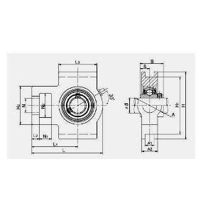 UCT203 17mm Bore Mounted Bearing Take-Up Unit - VXB Ball Bearings