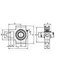 UCT212-39 MOUNTED BEARING 2-7/16" Bore Mounted Bearing Take-Up Unit - VXB Ball Bearings