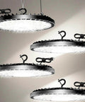 4 Pack 320W UFO High Bay LED Shop Lights With 45000LM, 6500K Daylight, IP65 Waterproof Industrial Lamps for Warehouse Garage Workshop