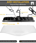Installation view of Six Pack 155W UFO LED High Bay Lights With Reflector 22500 Lumens 5000K AC110277V 5 Ft Cable With Plug