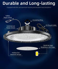 Industrial Grade 200W UFO LED High Bay Light Delivers 30000 Lumens IP65 5000K Daylight Boss Level Brightness For Warehouse