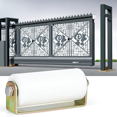 2 Pack 6 Inch UHMW Nylon Gate Roller With C Bracket For Sliding Gates Post Welded Assembly Durable Gate Guide Wheel