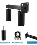 Slide Gate Guide Roller, 6" UHMW Hard Nylon Guider, Adjustable Sliding Gate Support Assembly, front view