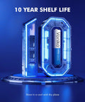 Ultra AAA Alkaline Batteries 24 Pack With Long Lasting Power 10 Year Shelf Life, futuristic design emphasizing shelf life