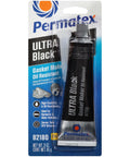 Ultra Black Maximum Oil Resistant RTV Silicone Gasket Maker For High Flex And Oil Heavy Duty Powertrain Applications Sensor Safe And Non Corrosive Formula Delivers Superior Adhesion To Oily Surfaces With Long Lasting Durability 3 Oz tube in packaging