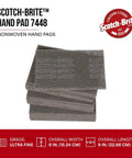 Ultra Fine Hand Pads 6x9 Nonwoven Silicon Carbide For Surface Prep in a stack, showing brand and size details.