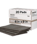 Box of 20 Ultra Fine Hand Pad 6 X 9 Inch Nonwoven Silicon Carbide For Surface Prep with pads displayed
