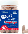 Ultra Soft Foam Earplugs 50 Pairs With 33 dB NRR For Deep Sleep And Snoring Reduction Ideal For Travel Airlines Concerts Studying